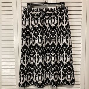 Faded Glory Black And White Sheer Midi Skirt Size Small